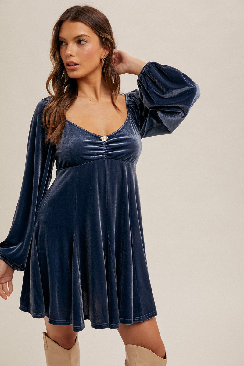 Velvet Flare Mini Dress Medium Velvet Flare Mini Dress Medium