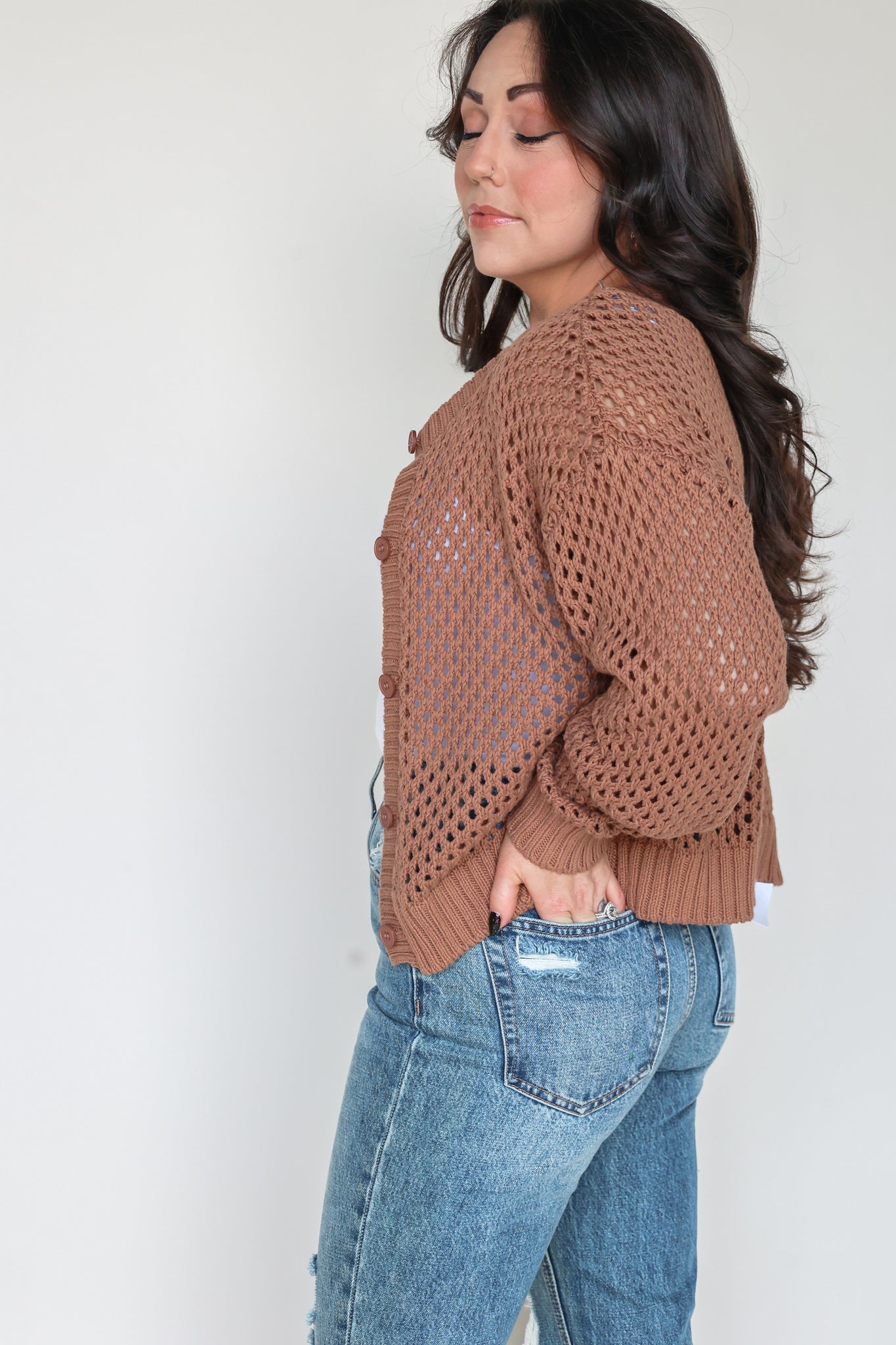 Button Crochet Cardigan