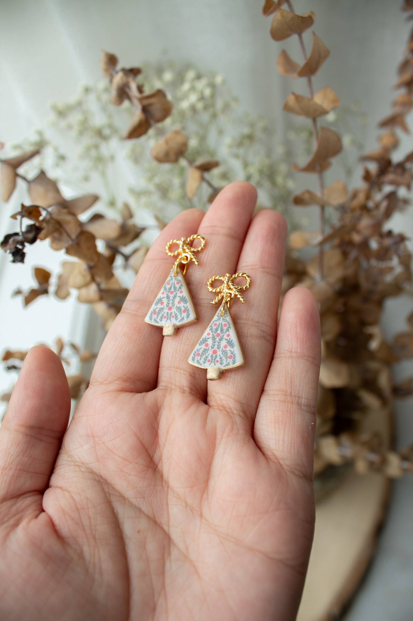 Nordic Tree Bow Dangles