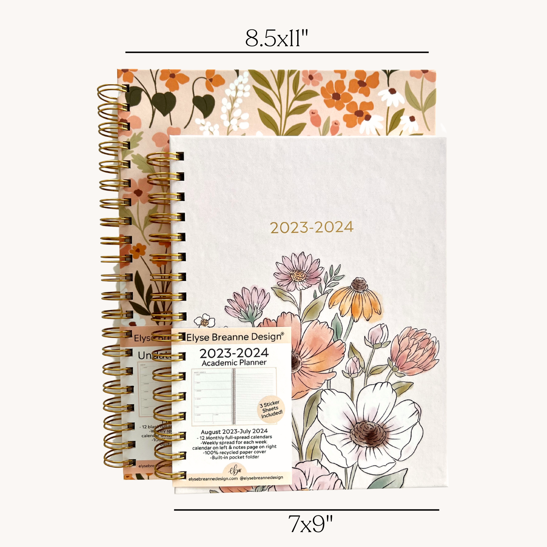 White Anemone Undated Planner