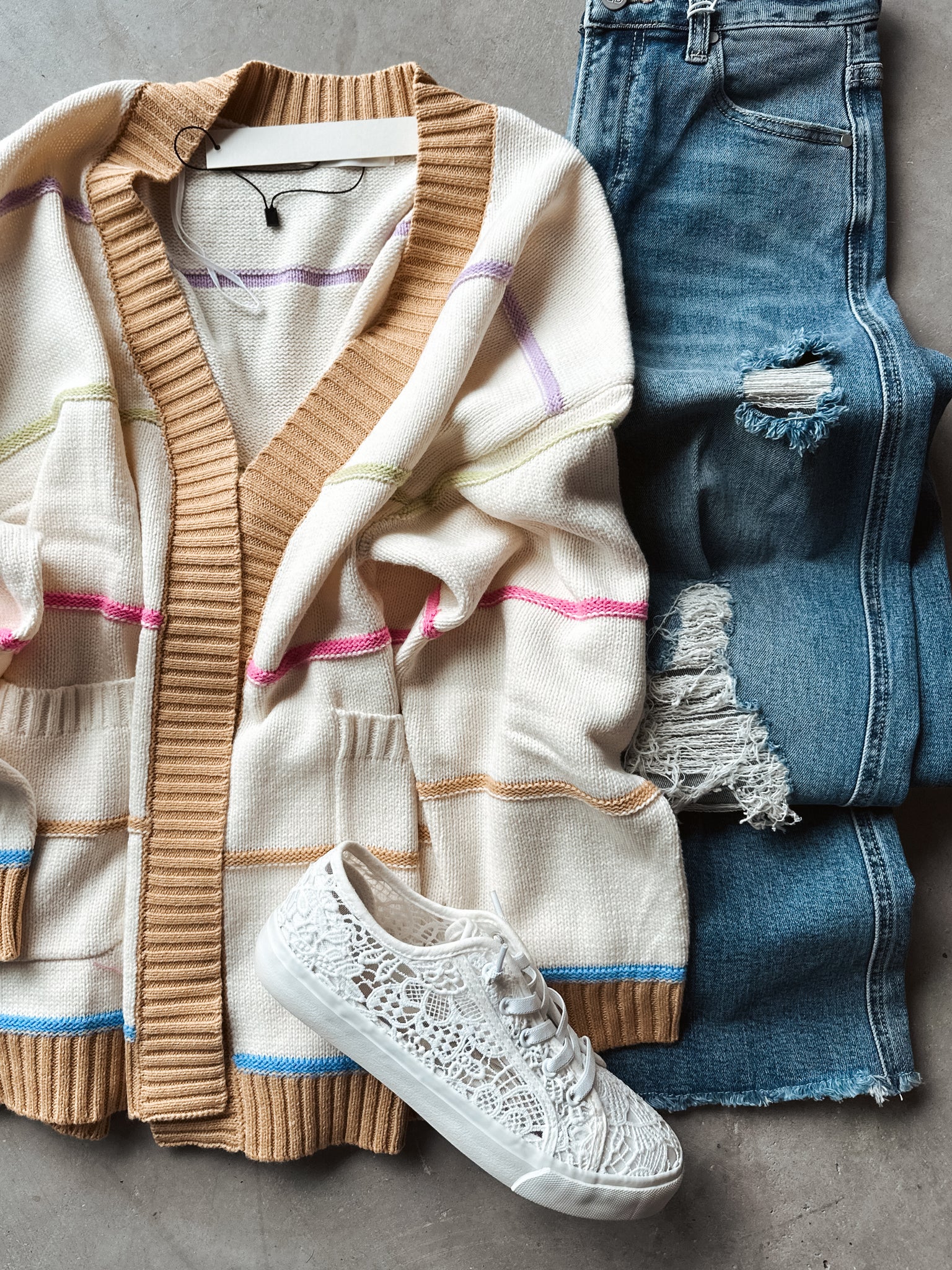 Neon Stripe Cardigan