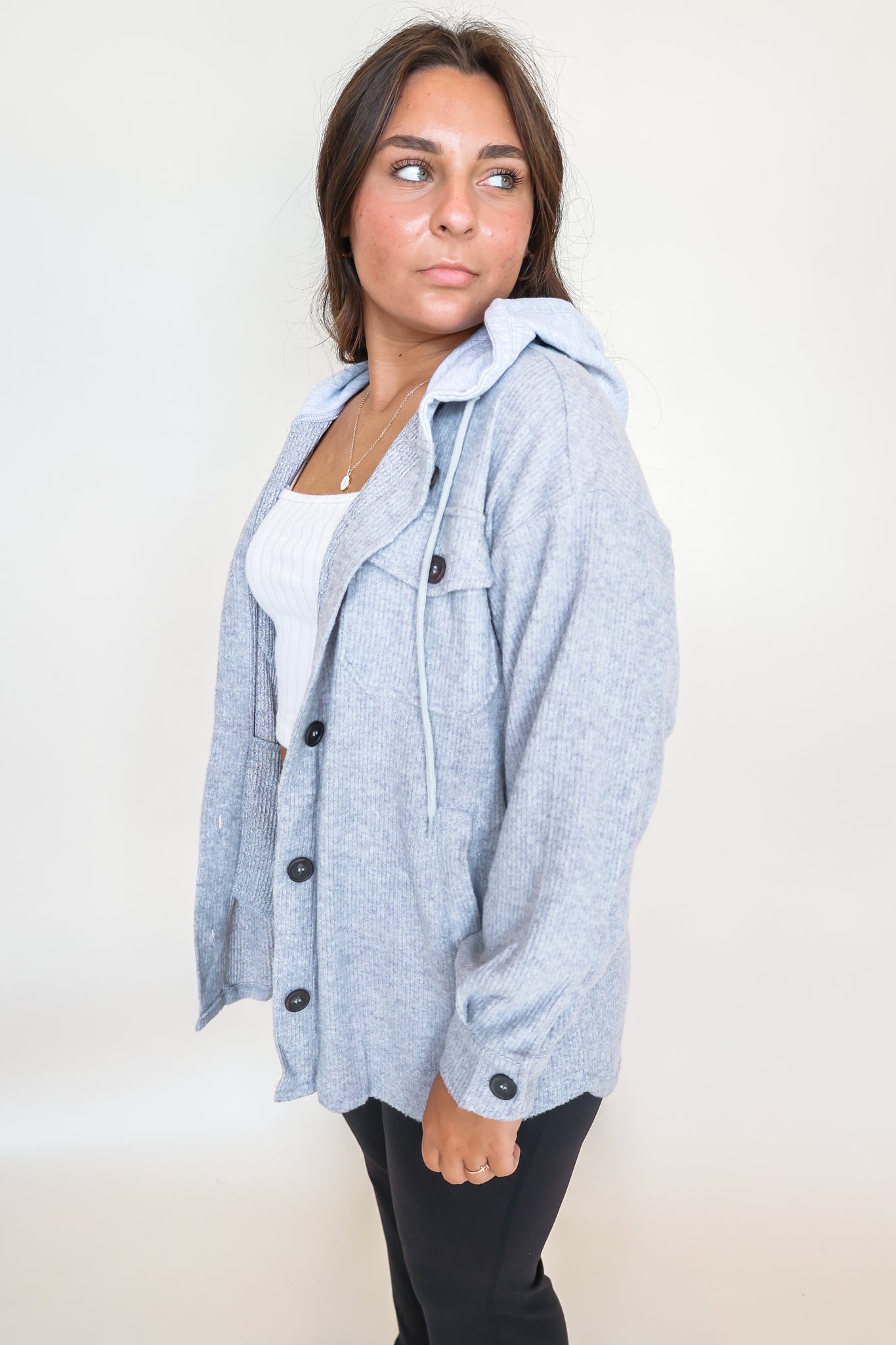 Ribbed Hooded Shaket