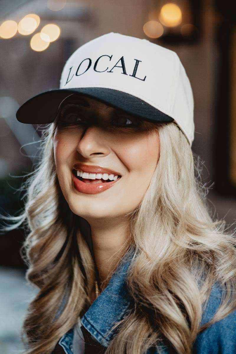 LOCAL Two-Toned Vintage Hat: Black and Tan