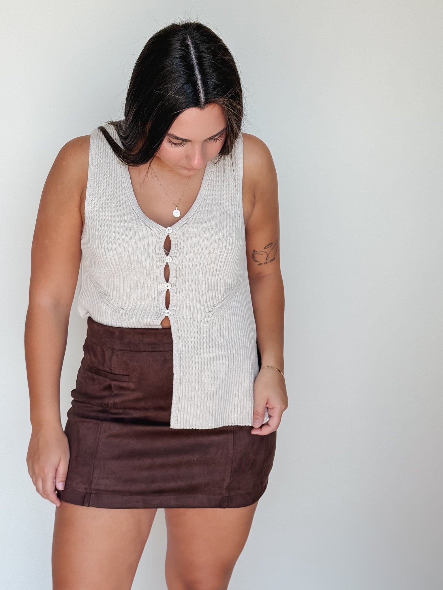 Suede Mini Skirt