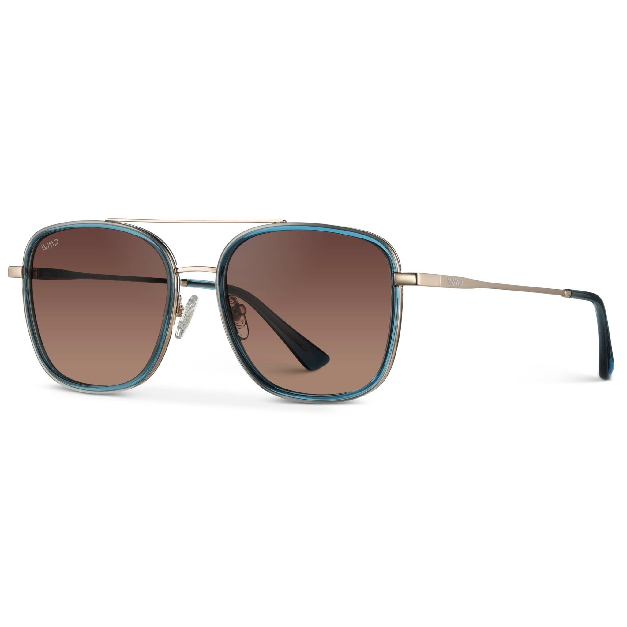 Gia - Women's Square Frame Sunglasses : Beige Tortoise / Brown Lens
