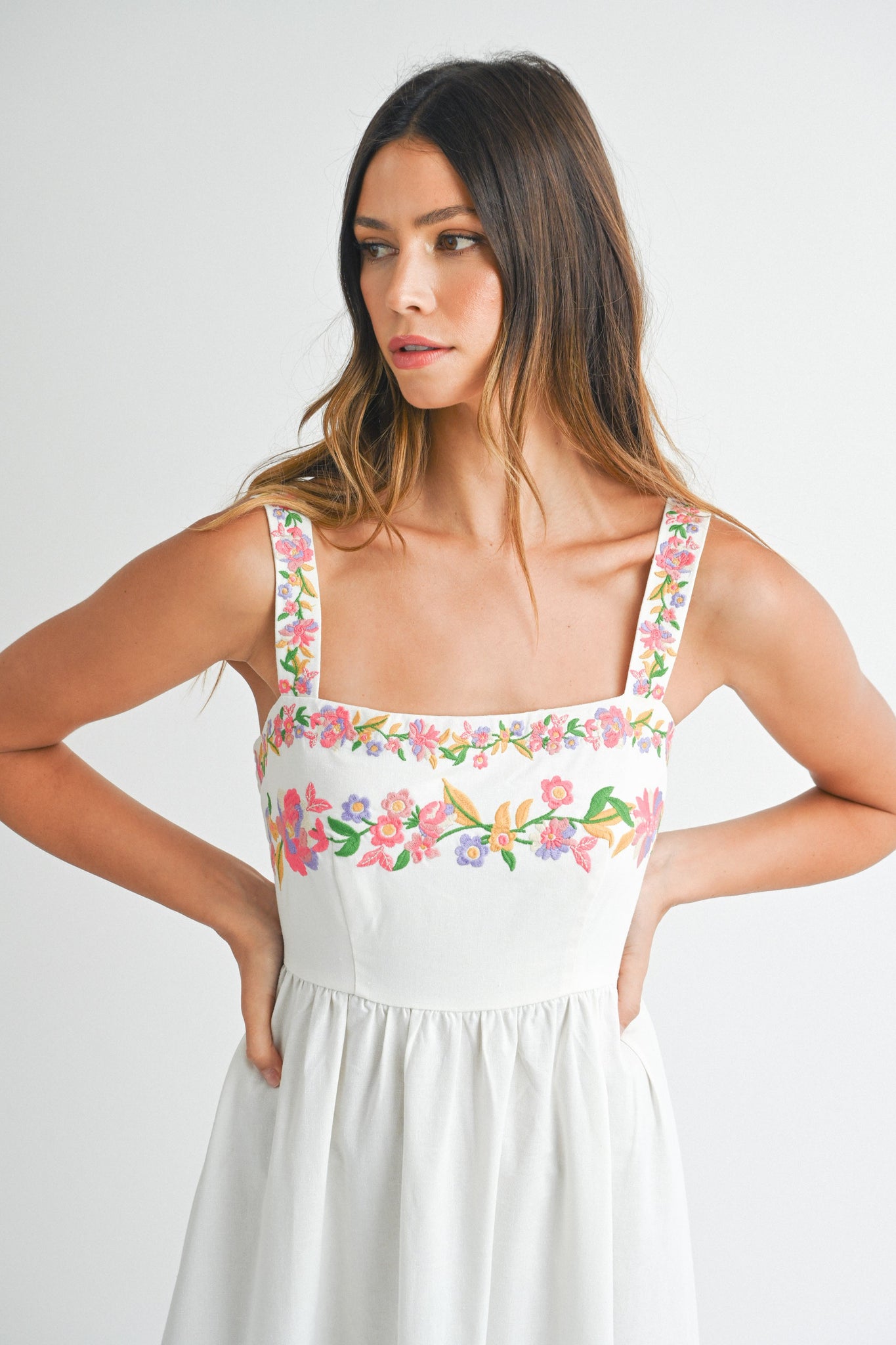 Floral Spring Embroidered Dress