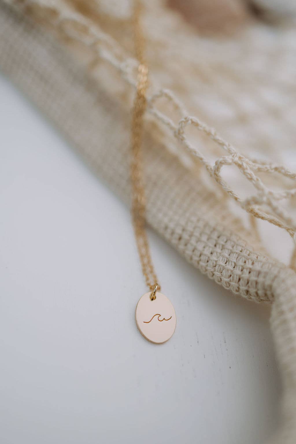 Pacific Wave Necklace: Gold