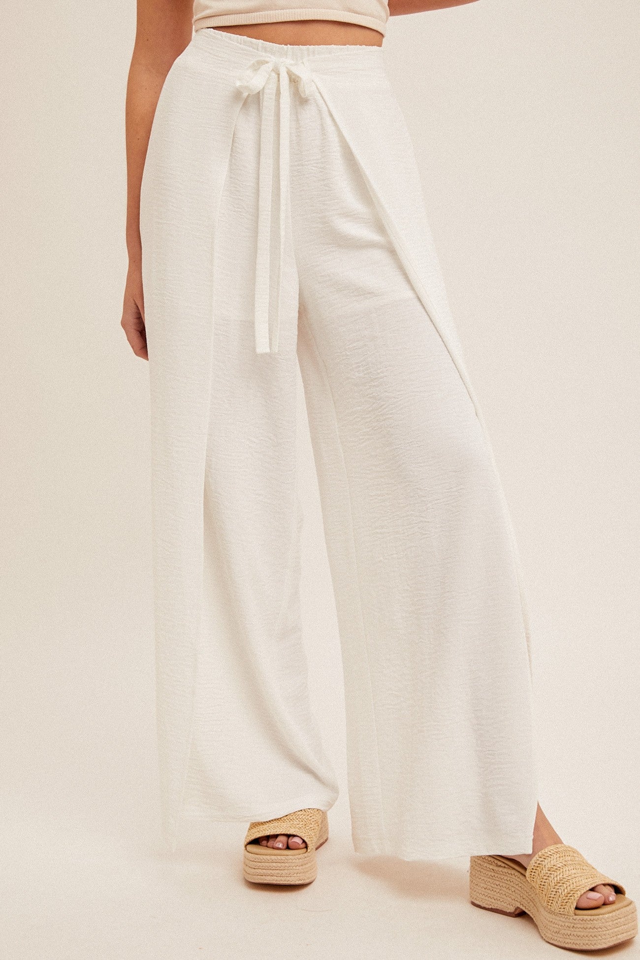 White Wrap Summer Pants