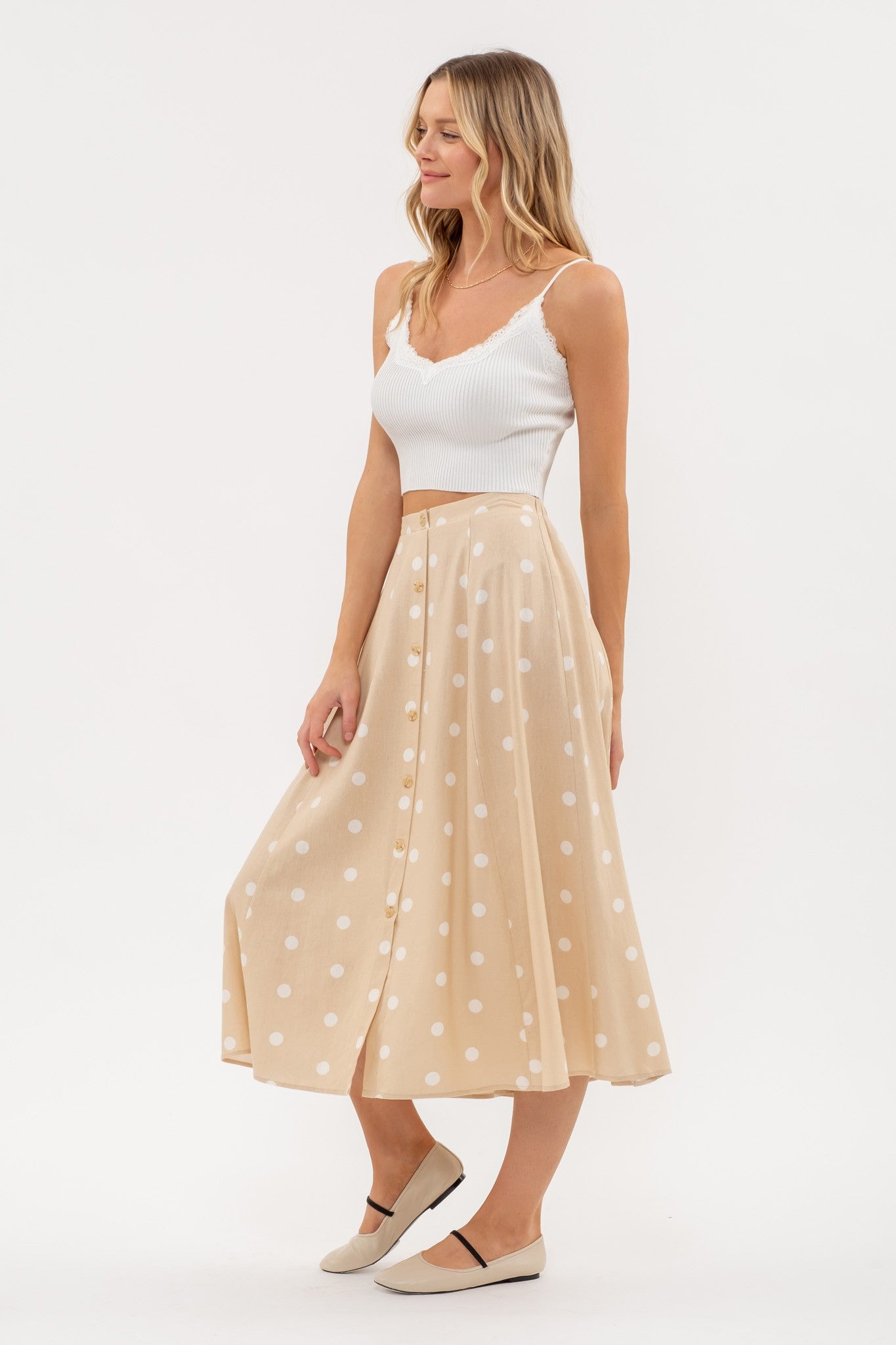 Dotty Midi Skirt