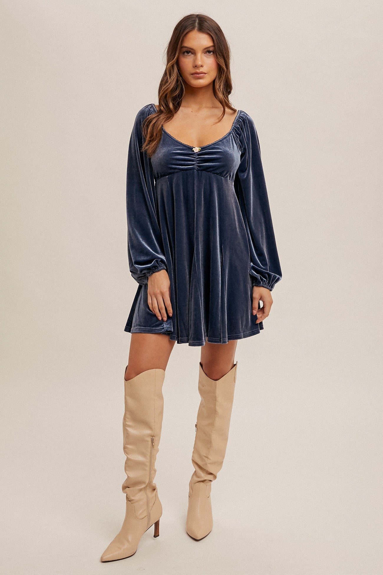 Velvet Flare Mini Dress Medium Velvet Flare Mini Dress Medium