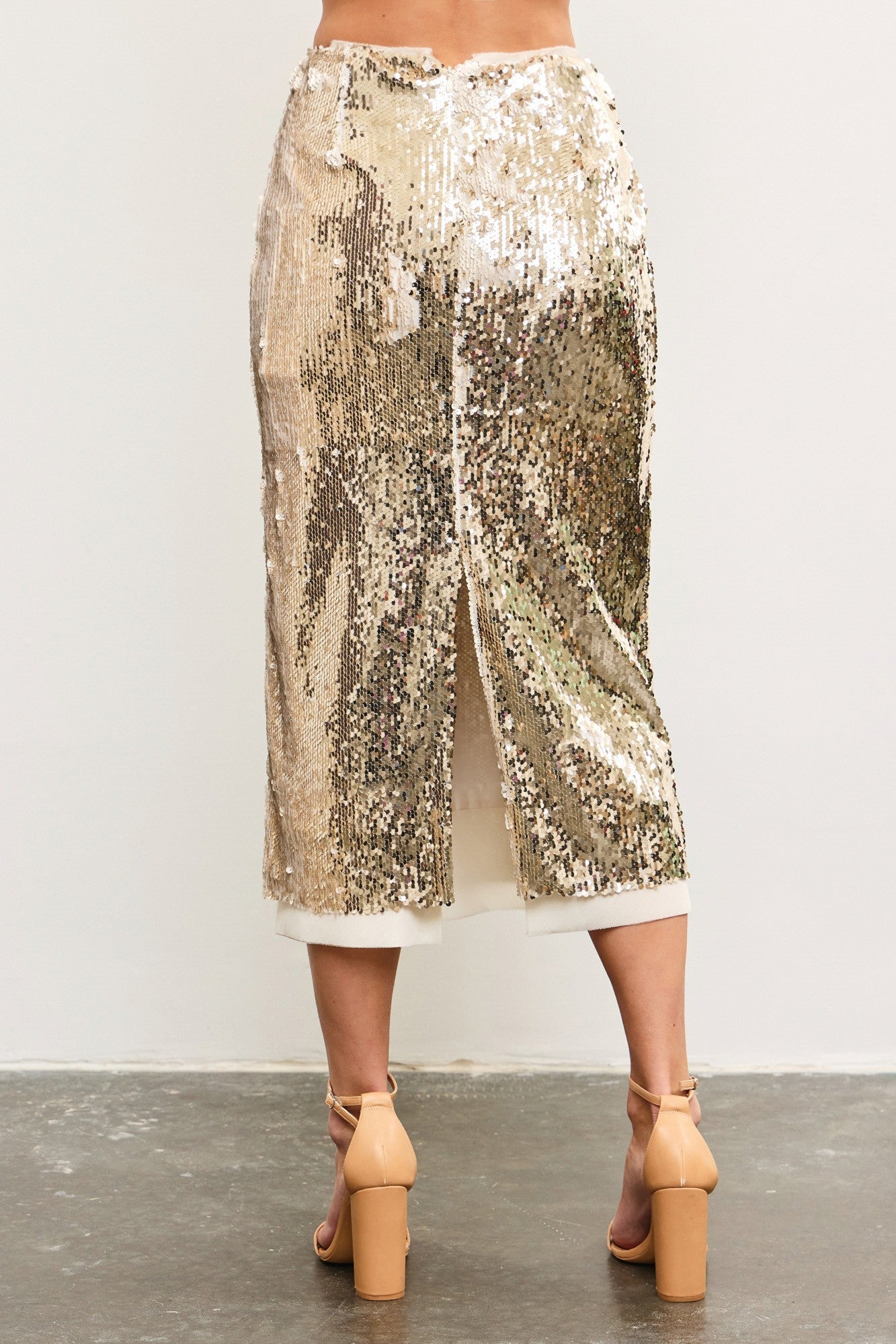 Sequin Midi Skirt