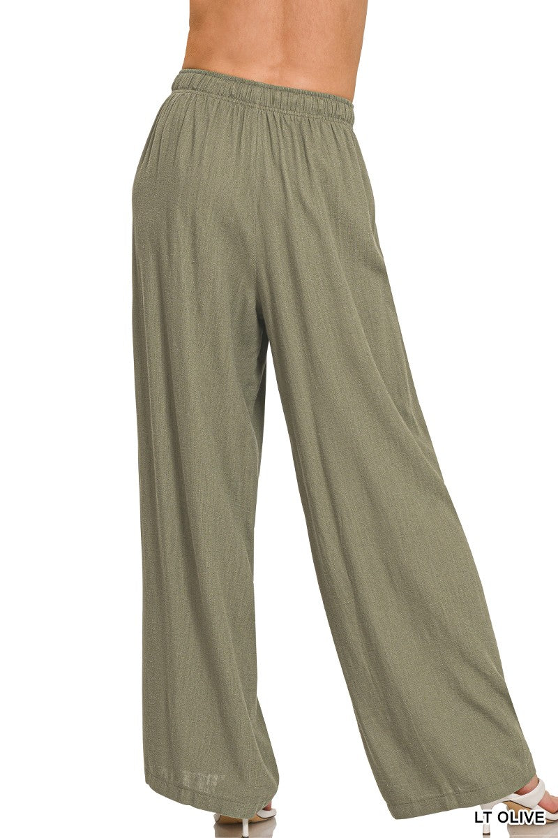 Linen Drawstring Pants