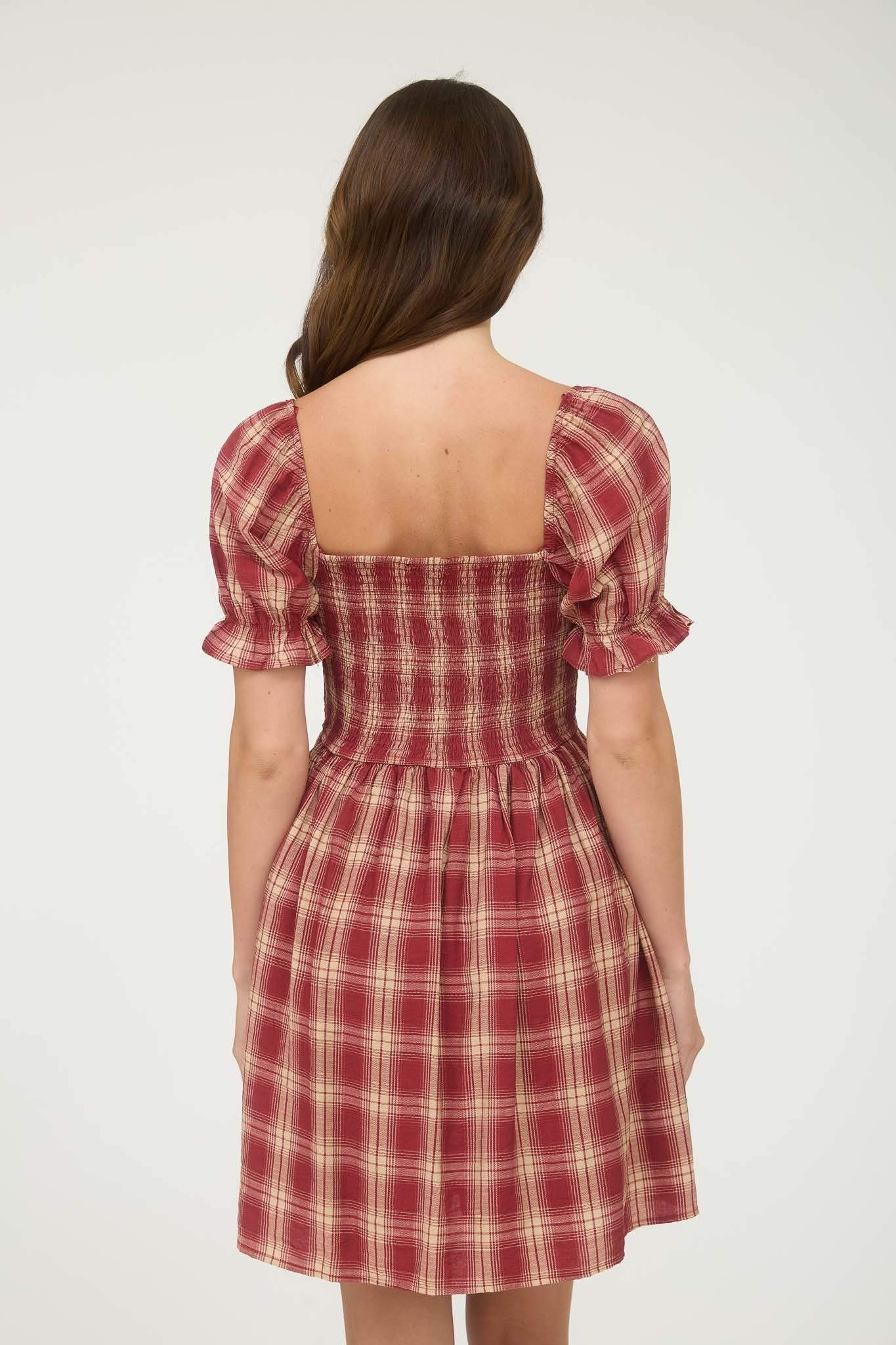 Plaid and Playful Midi Dress