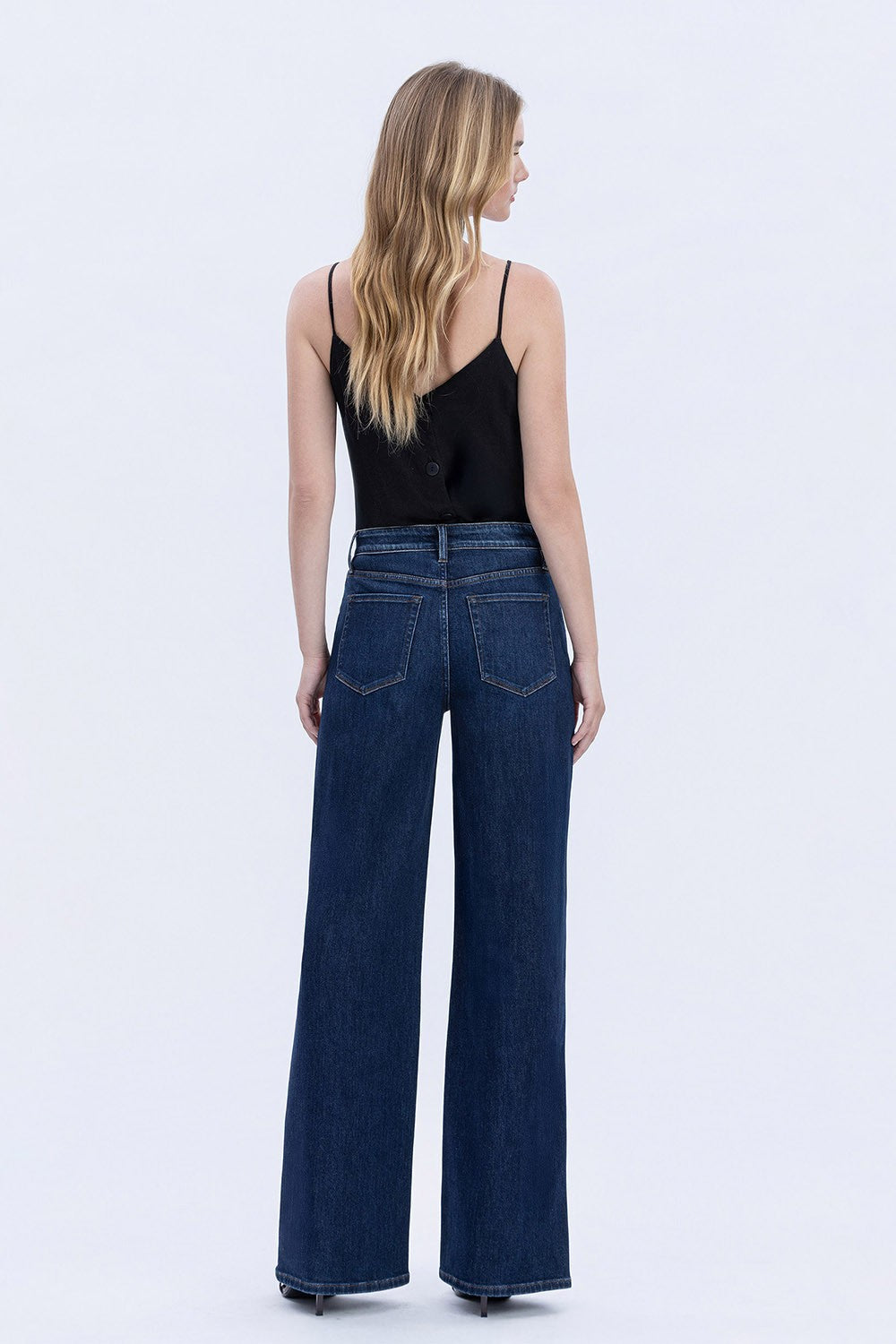 Super High Rise Full Length Wide Jeans