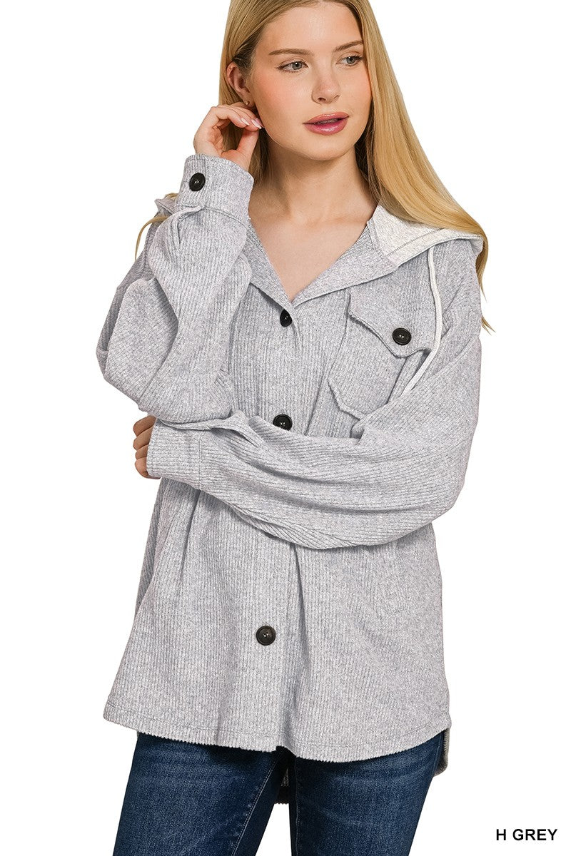 Ribbed Hooded Shaket