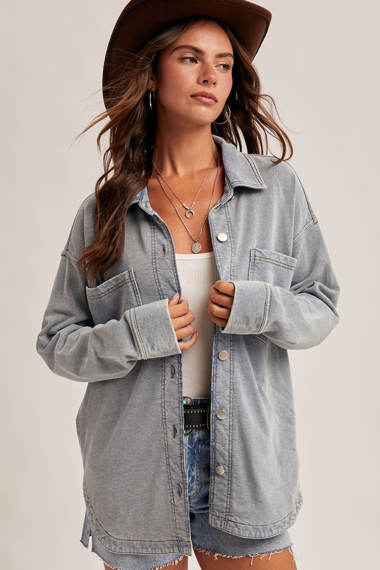 Oversized Denim Shacket