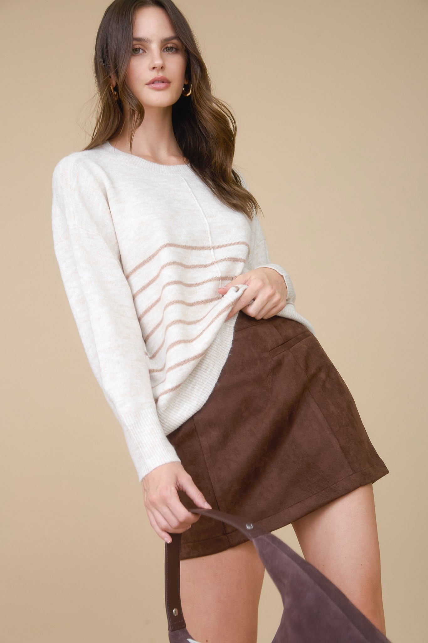 Knit Pullover Striped Sweater