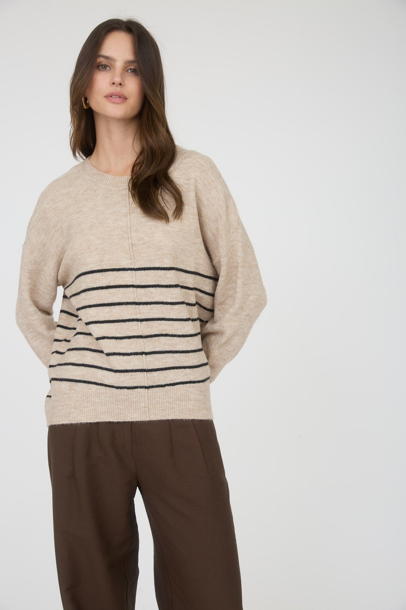Knit Pullover Striped Sweater