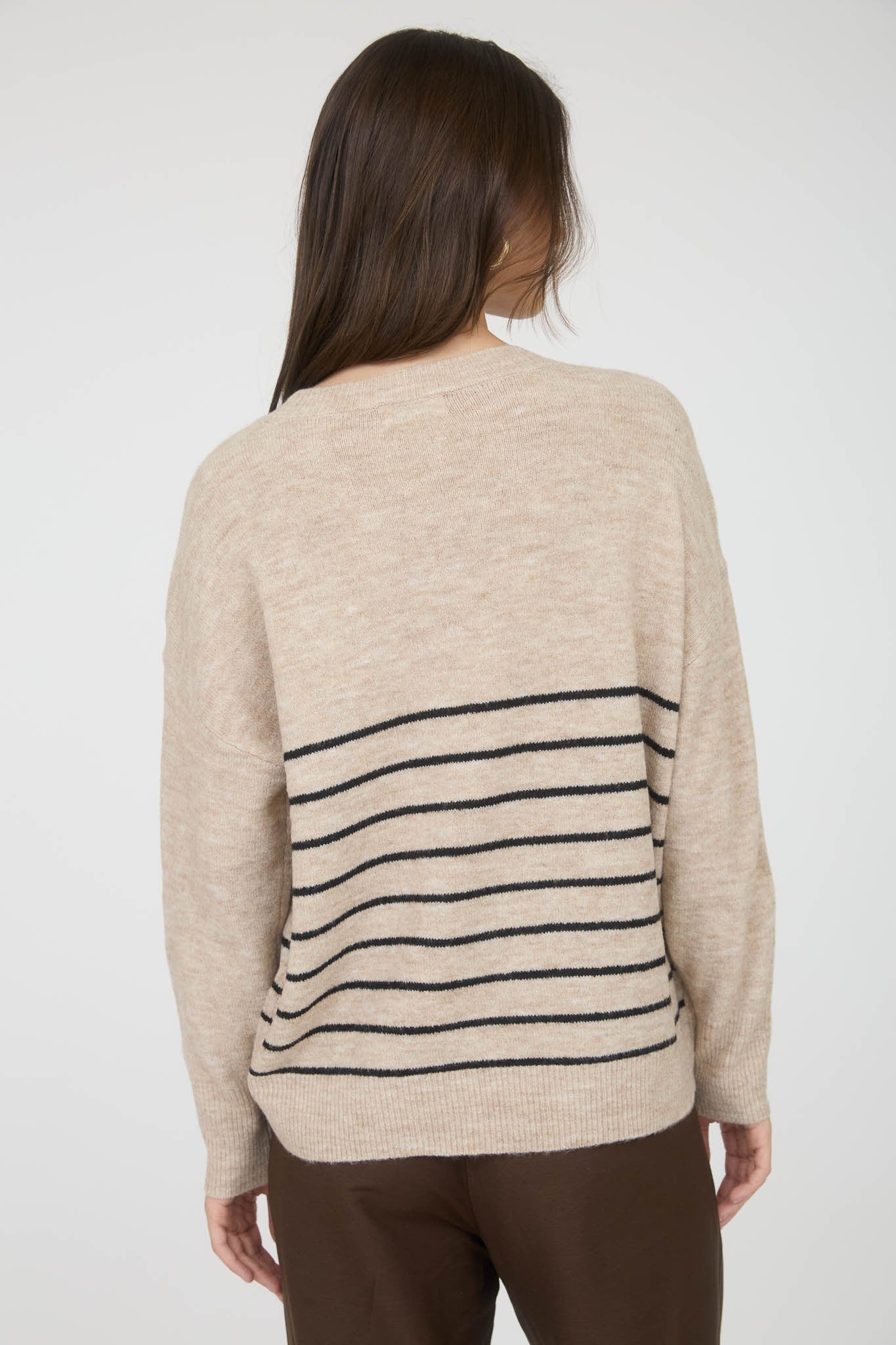 Knit Pullover Striped Sweater