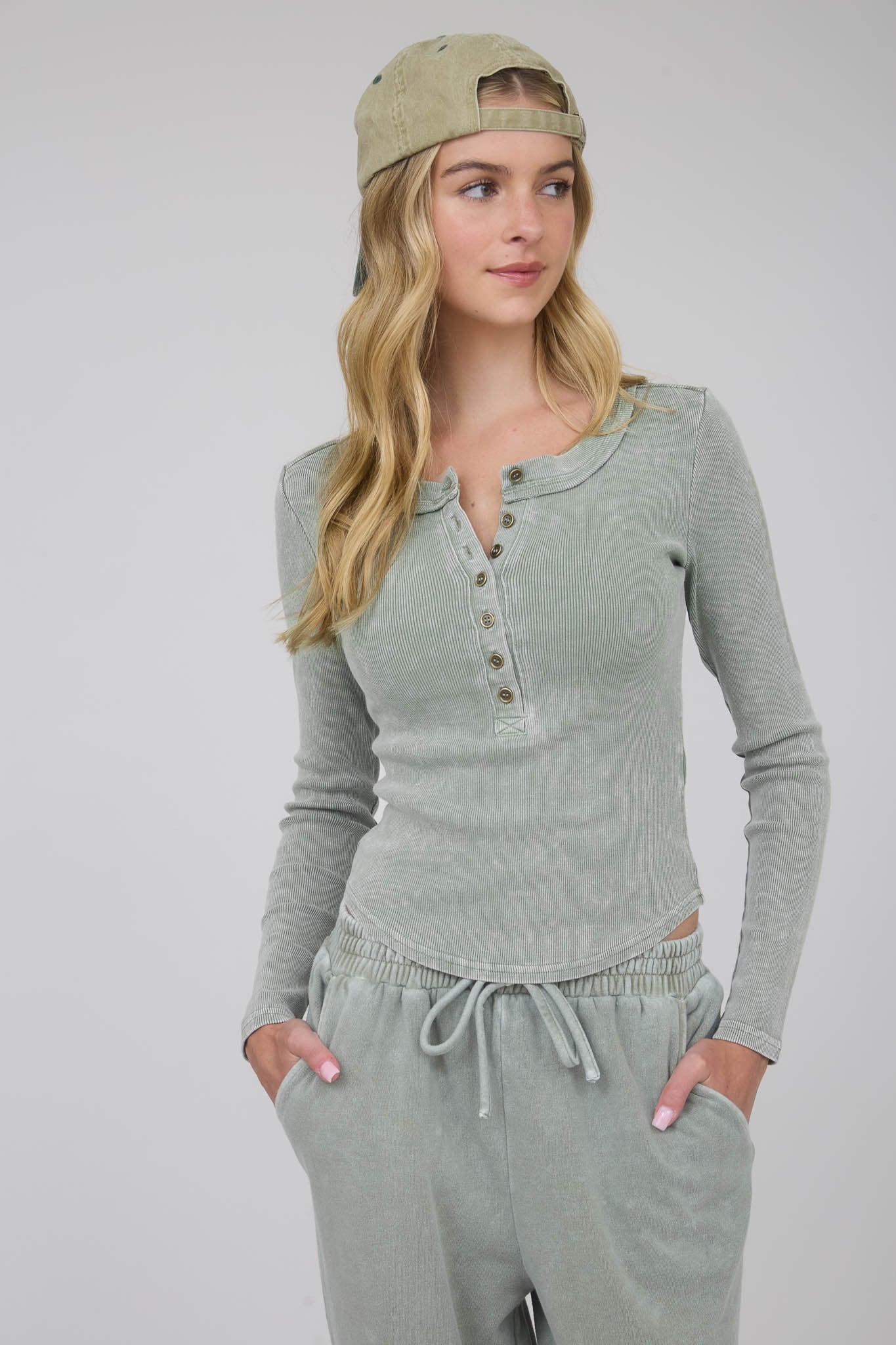 Henley Button Up Tee