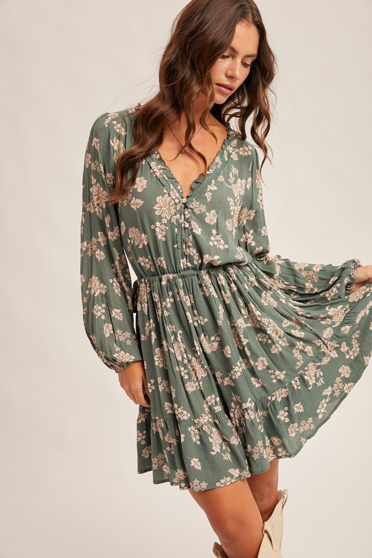 Floral Ruffle Garden Dress