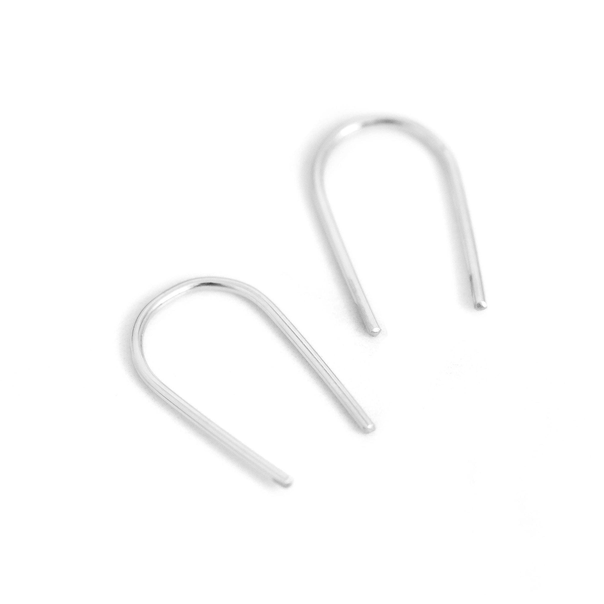 Open Arc Earrings - Hypoallergenic, Waterproof, Minimalist: Rose Gold