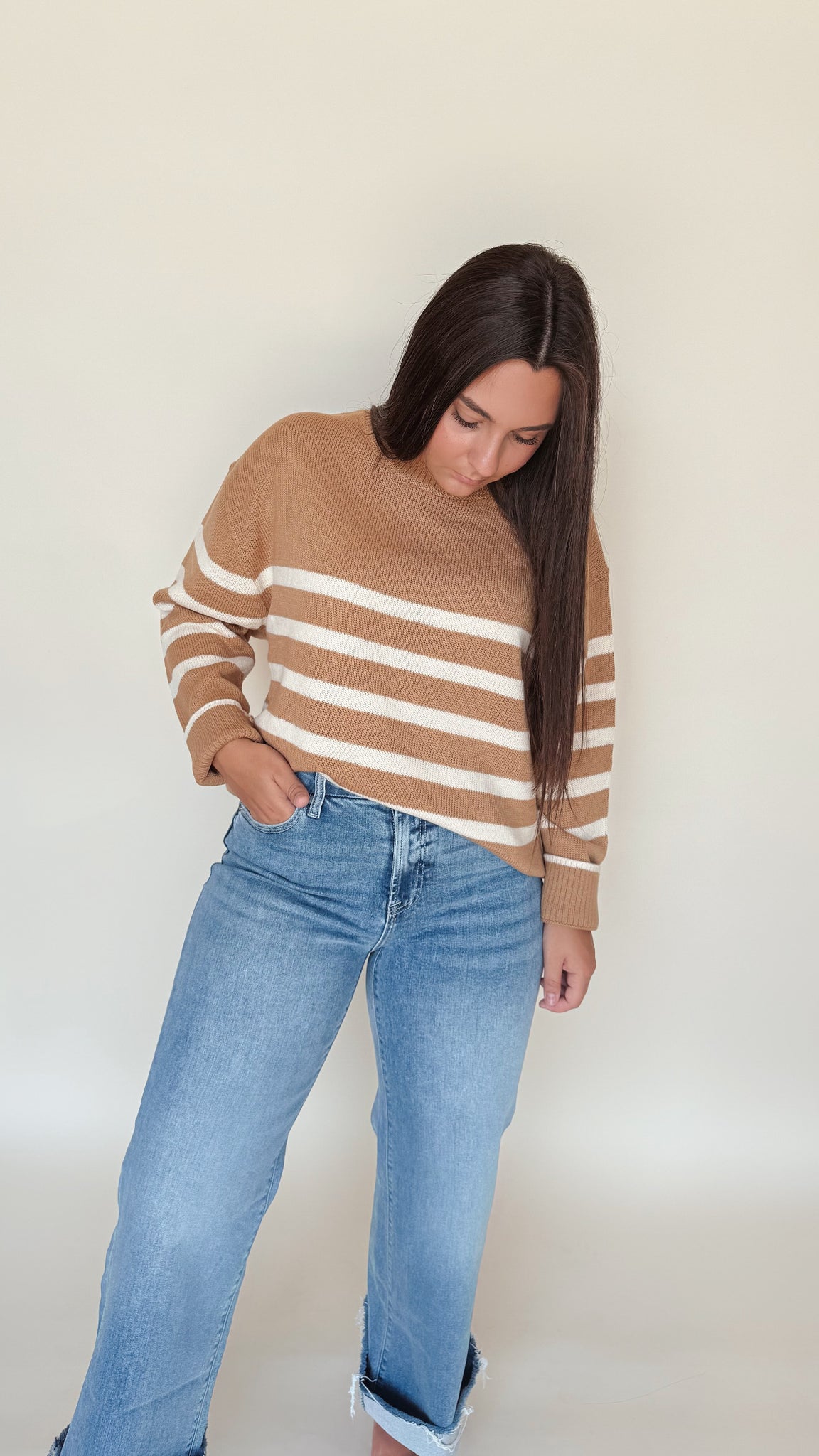 Striped Casual Crew Neck