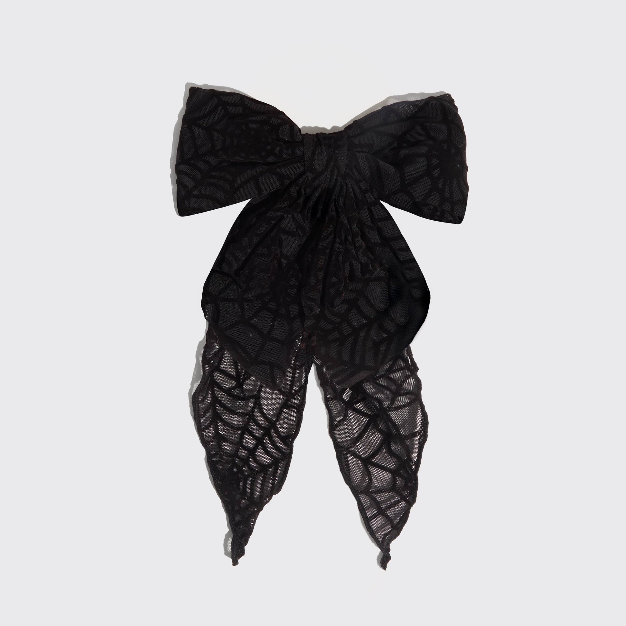Oversized Bow Hair Clip - Spiderweb
