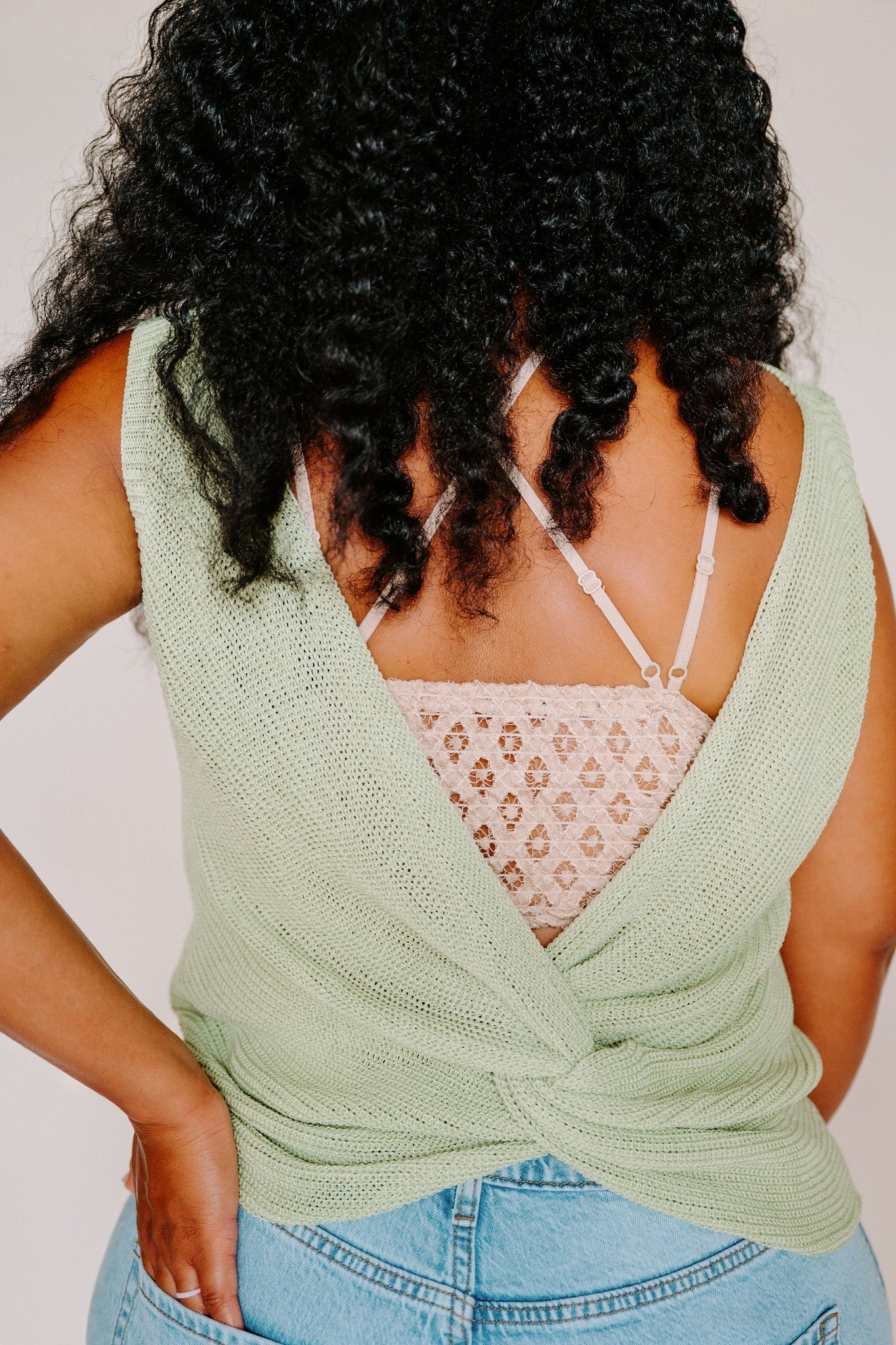 Knit Twist Back Tank