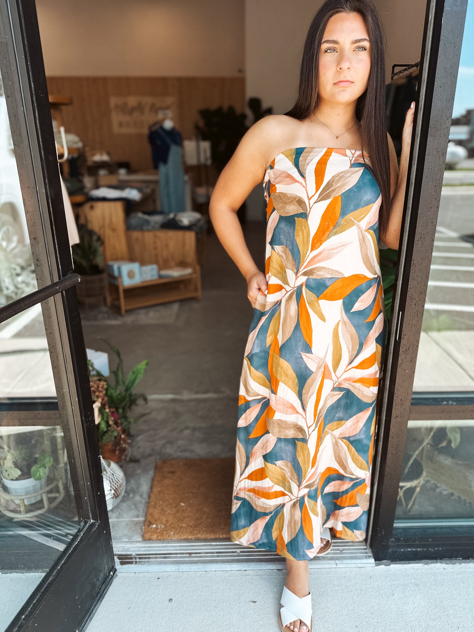 Destination Strapless Tie Back Dress