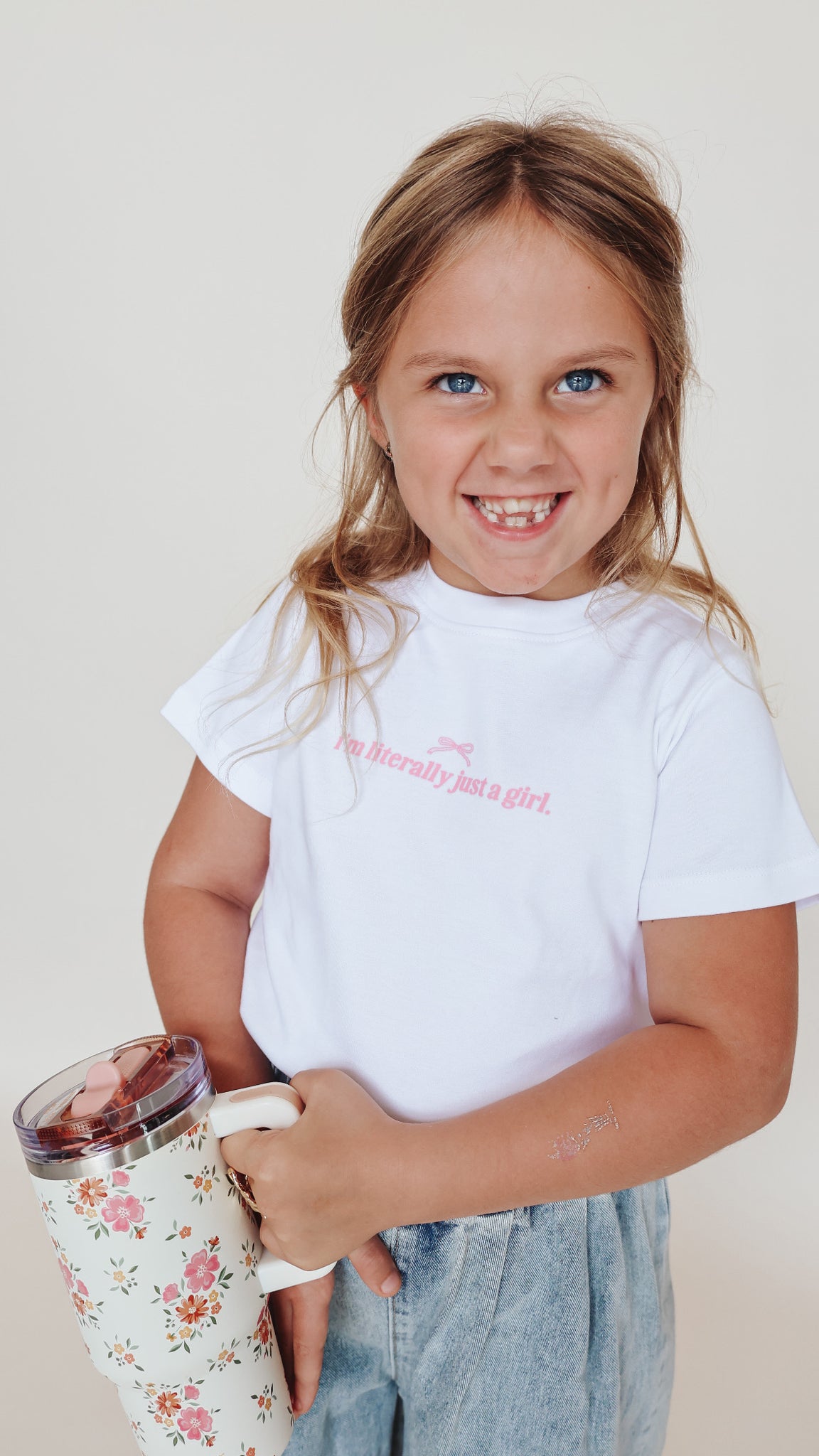 I'm literally just a girl Kids Tee: White / 3T