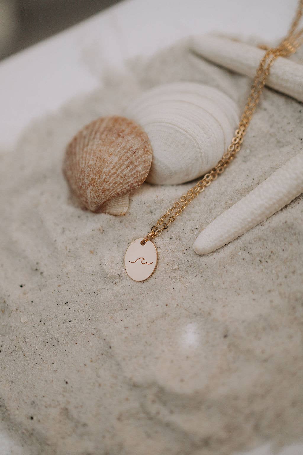 Pacific Wave Necklace: Gold