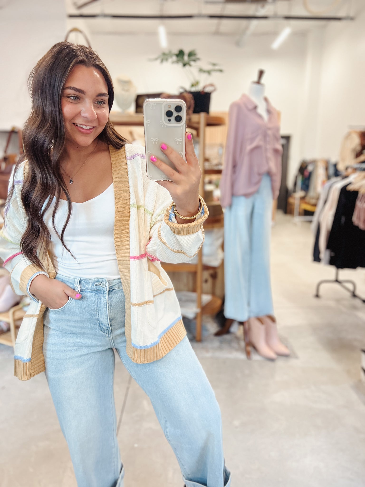 Neon Stripe Cardigan