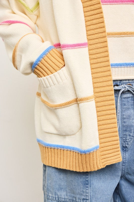 Neon Stripe Cardigan