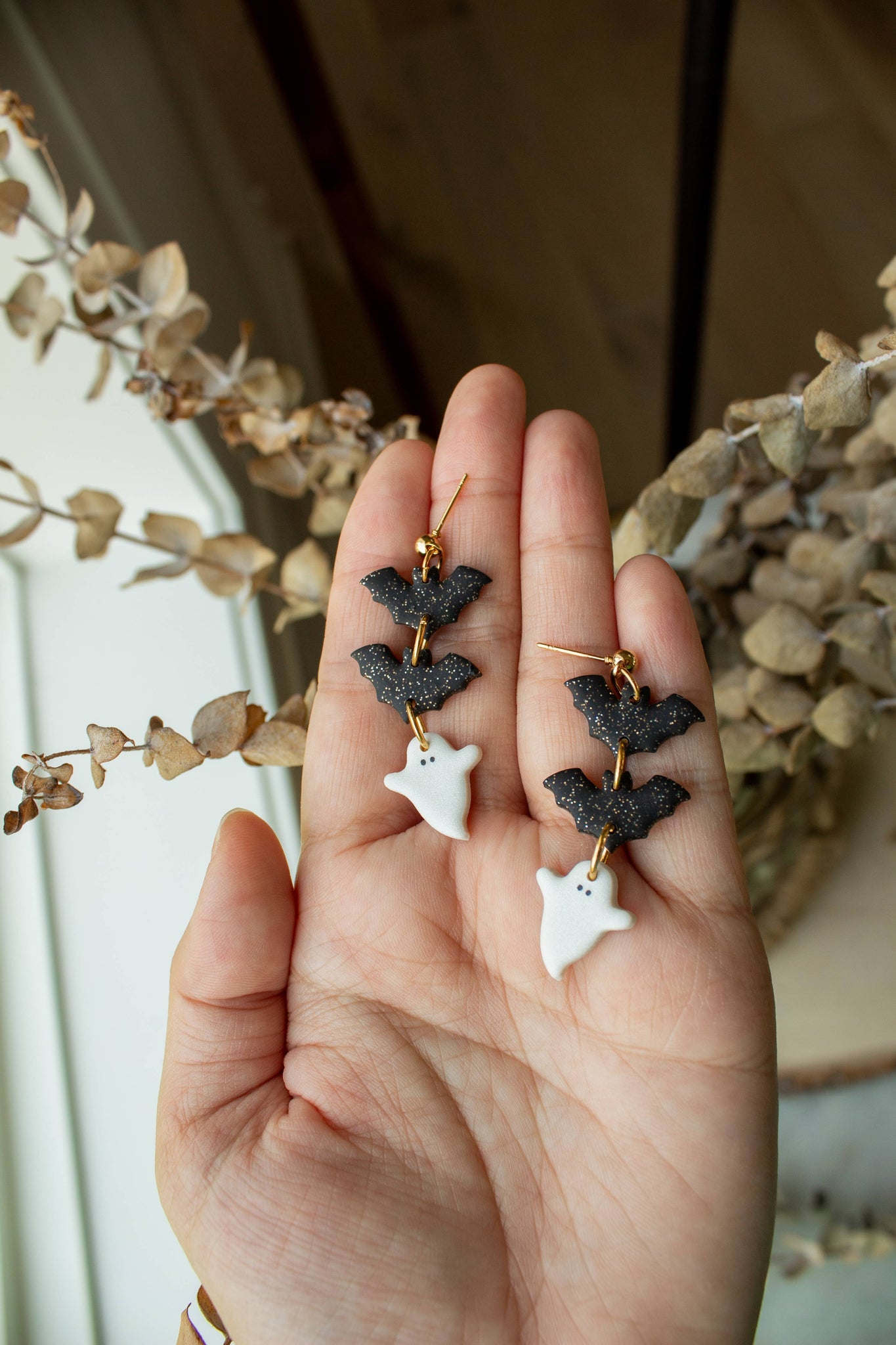Bat Ghost Dangles