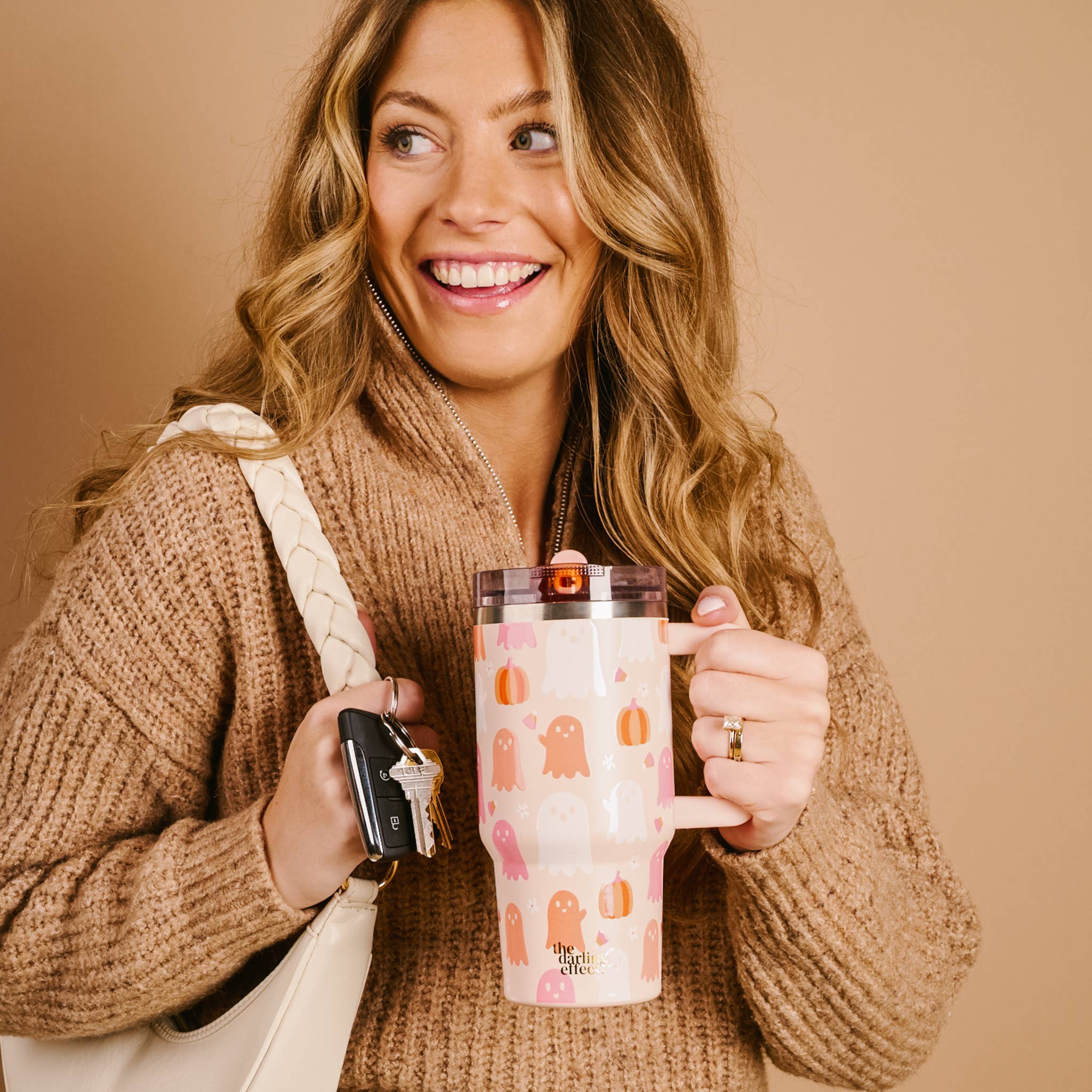 20 oz Lifestyle Flip Straw Tumbler-Ghost Party