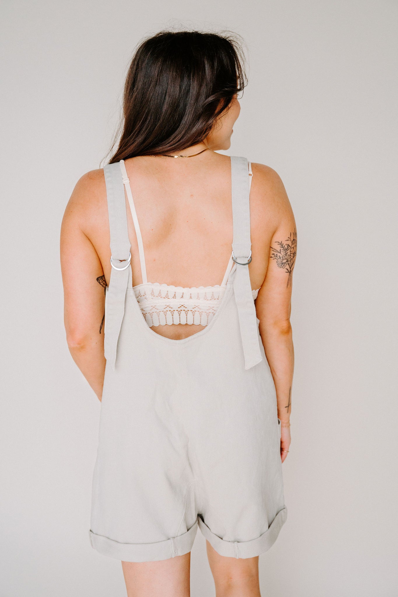 Twill Denim Adjustable Romper