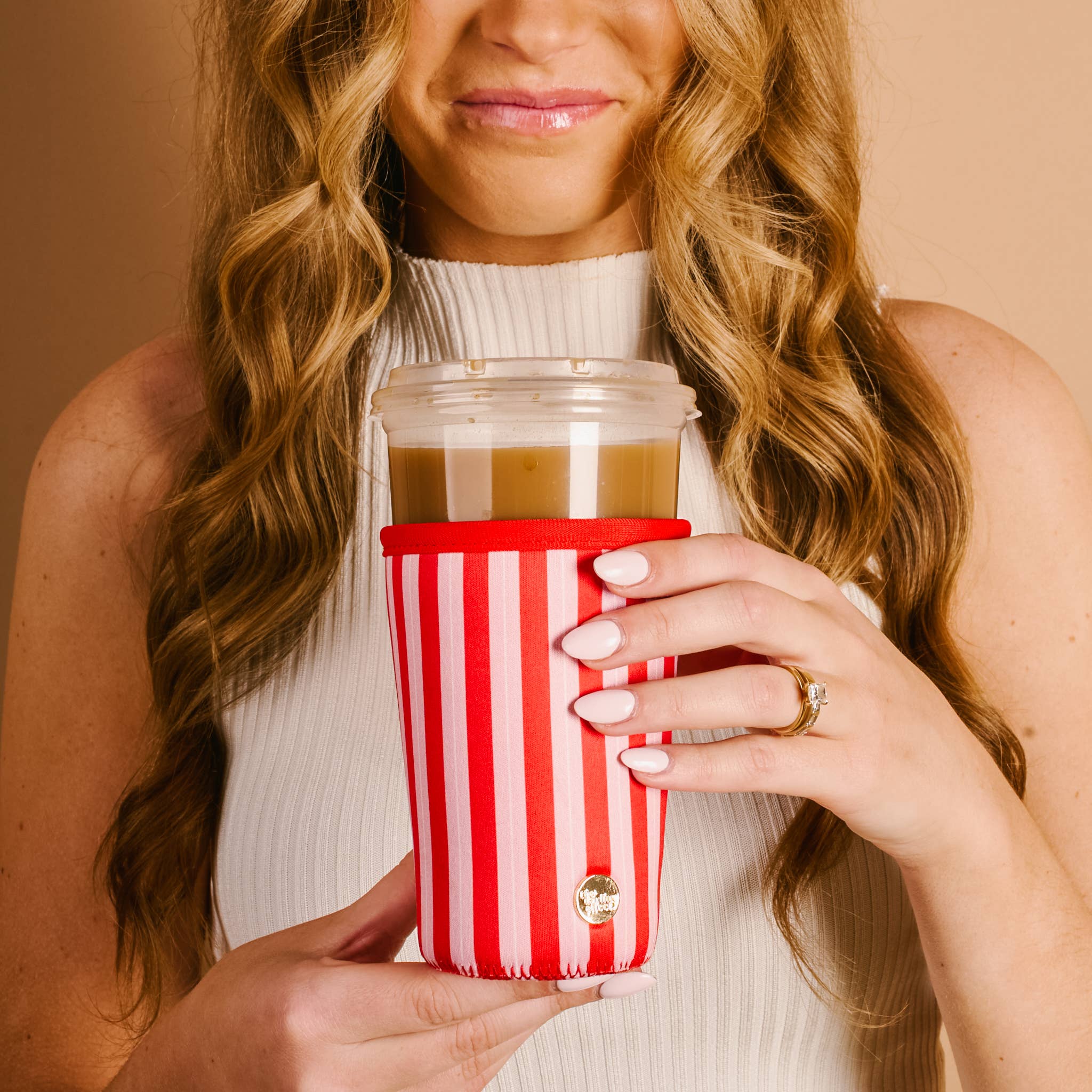 Sip Savvy Drink Sleeve-Large-Peppermint Stripes