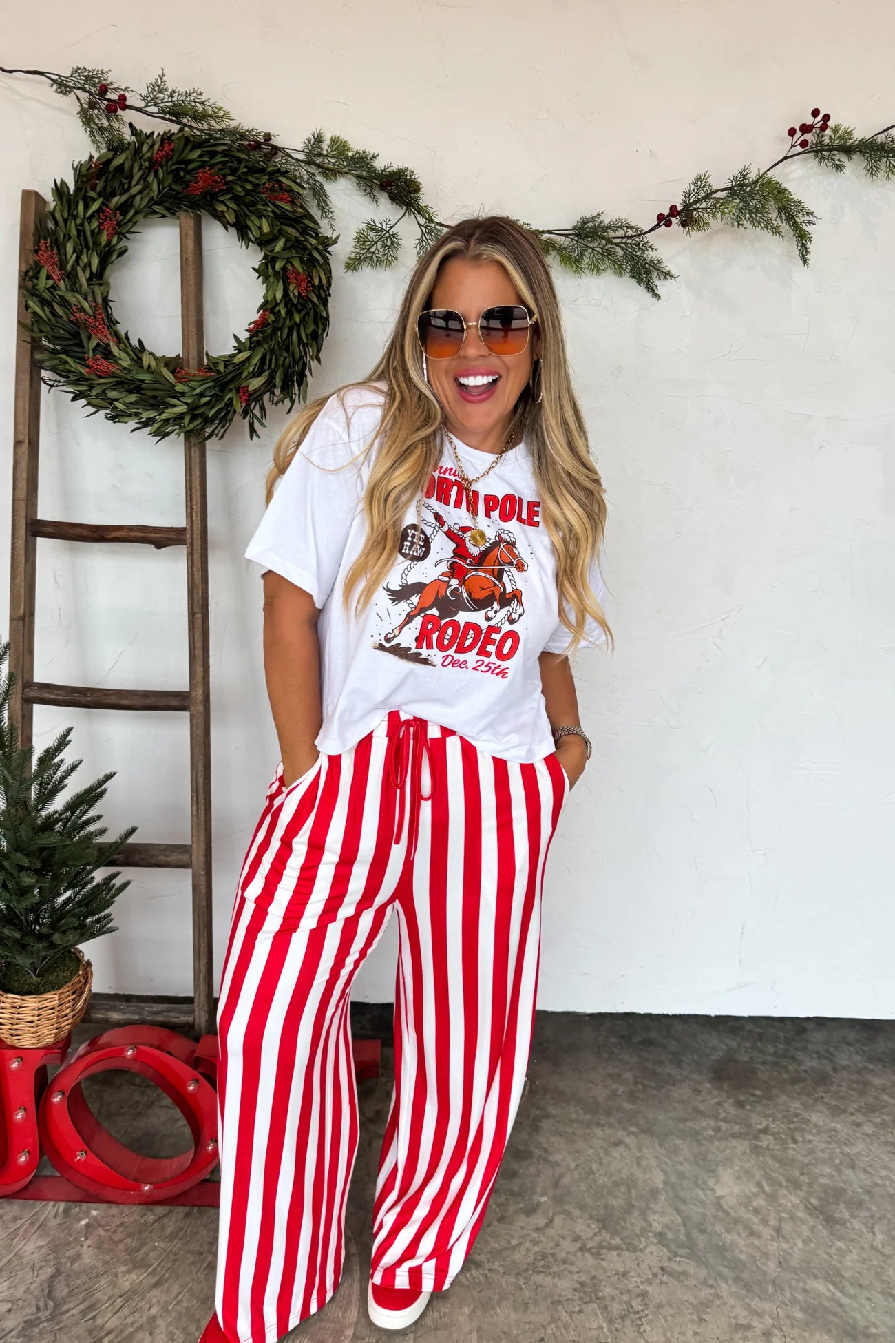 North Pole Rodeo Crop Tee