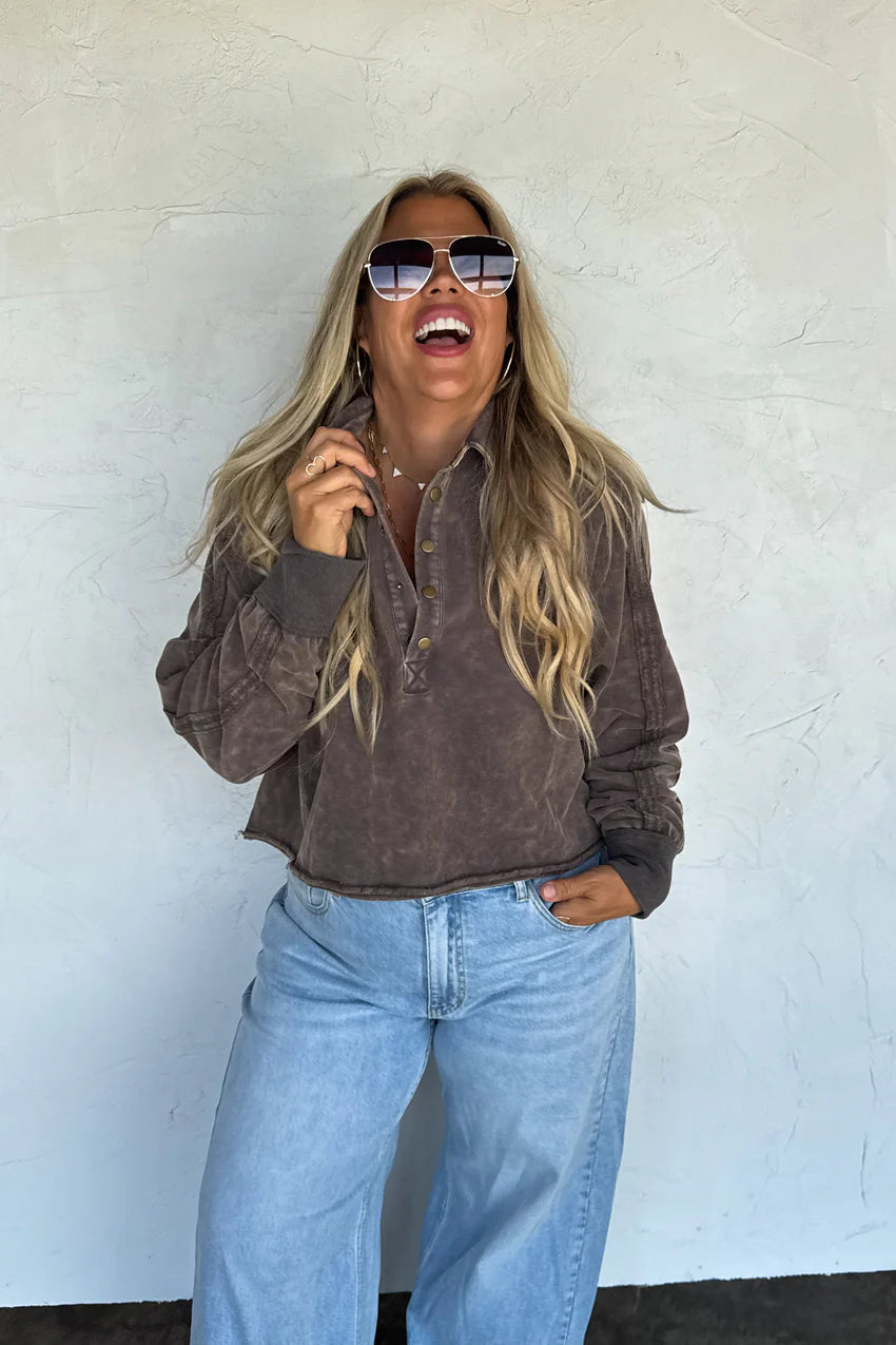 Marley Snap Crop Pullover