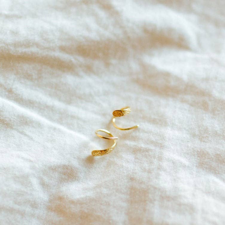 Double Twist Earrings: Gold