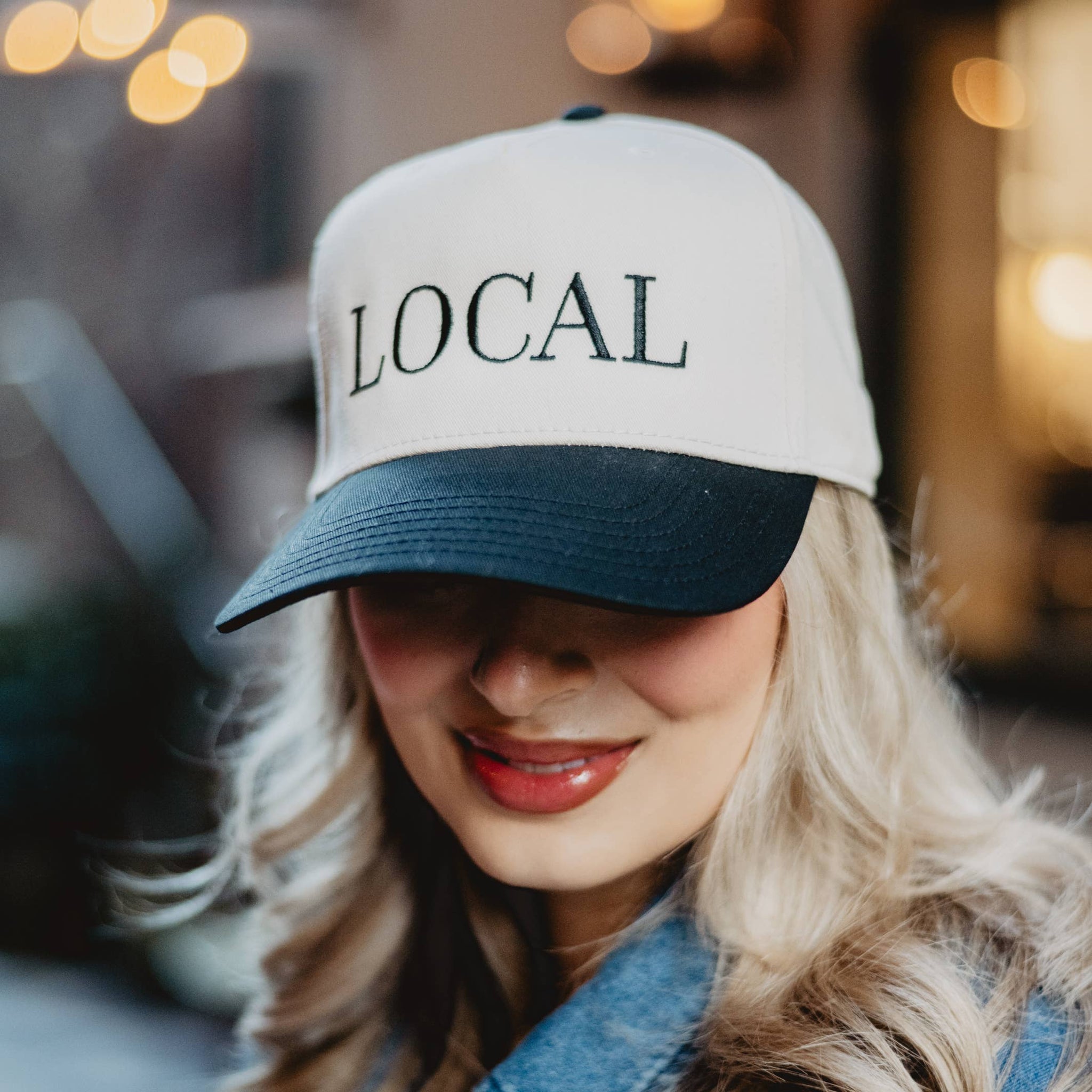 LOCAL Two-Toned Vintage Hat: Black and Tan