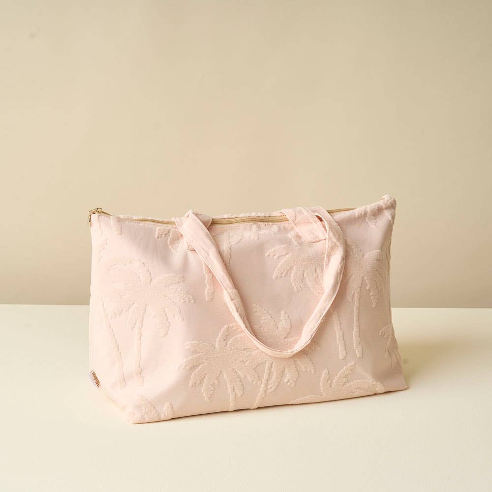 Terry Tote-Blush Palm