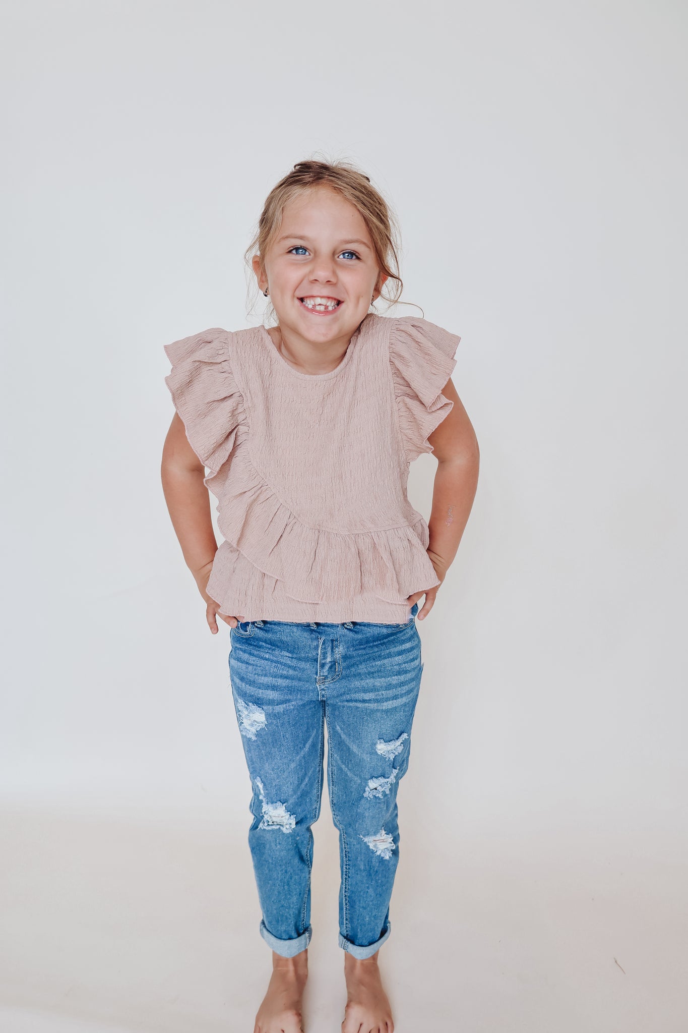 TWEEN KIDS GIRLS ASYMMETRICAL SLEEVELESS TOP