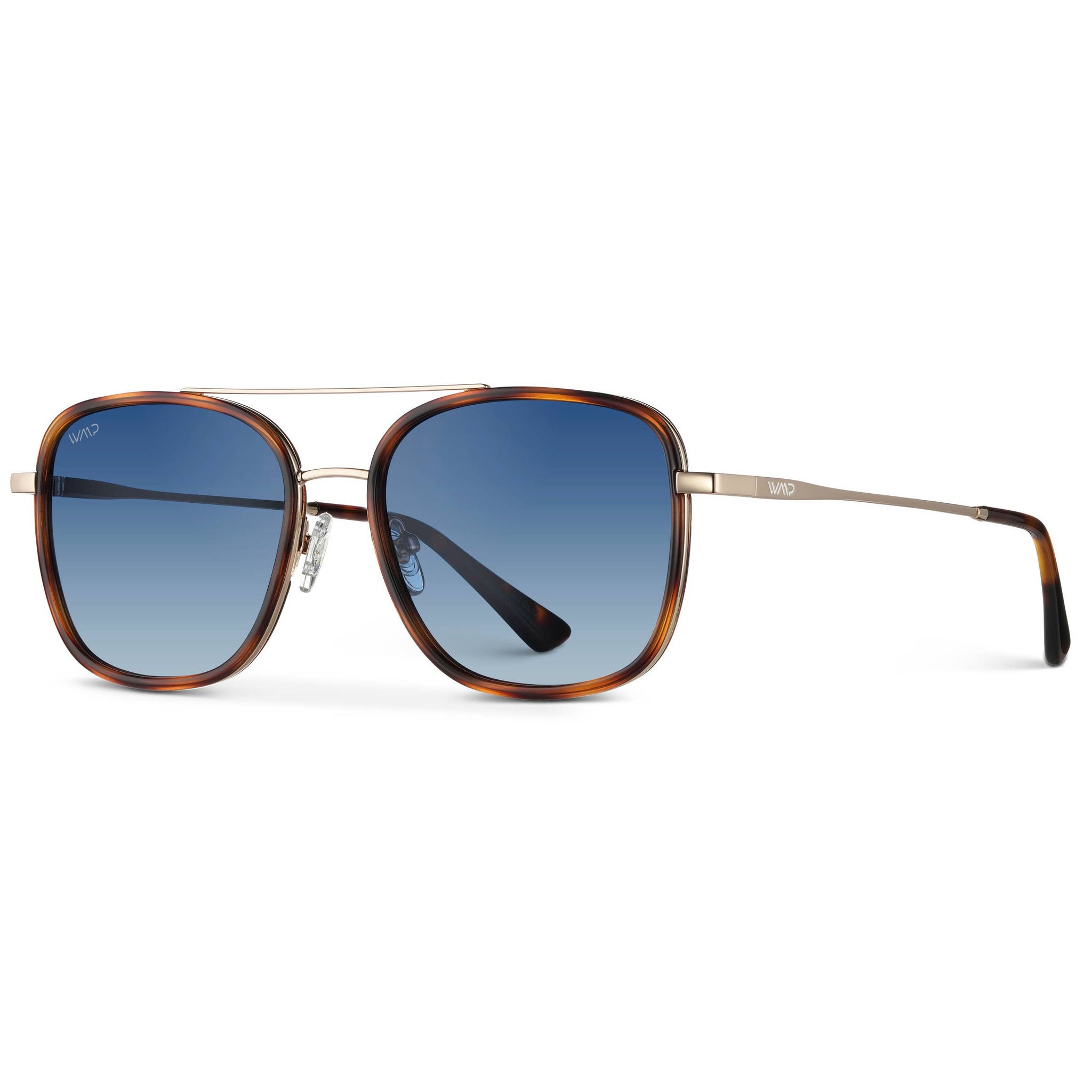 Gia - Women's Square Frame Sunglasses : Beige Tortoise / Brown Lens