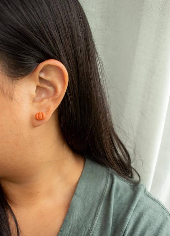 Tiny Fall Halloween Studs: Ghost