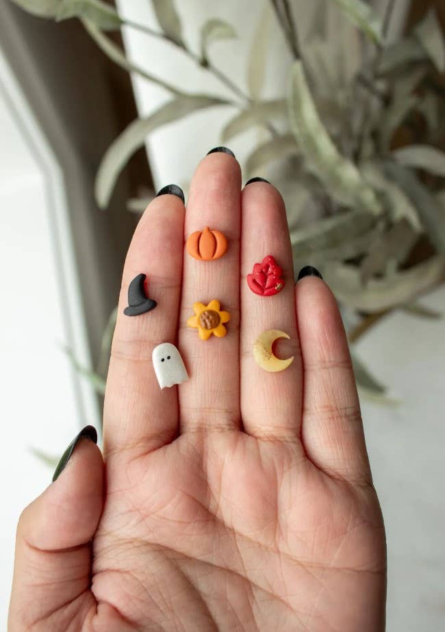 Tiny Fall Halloween Studs: Ghost