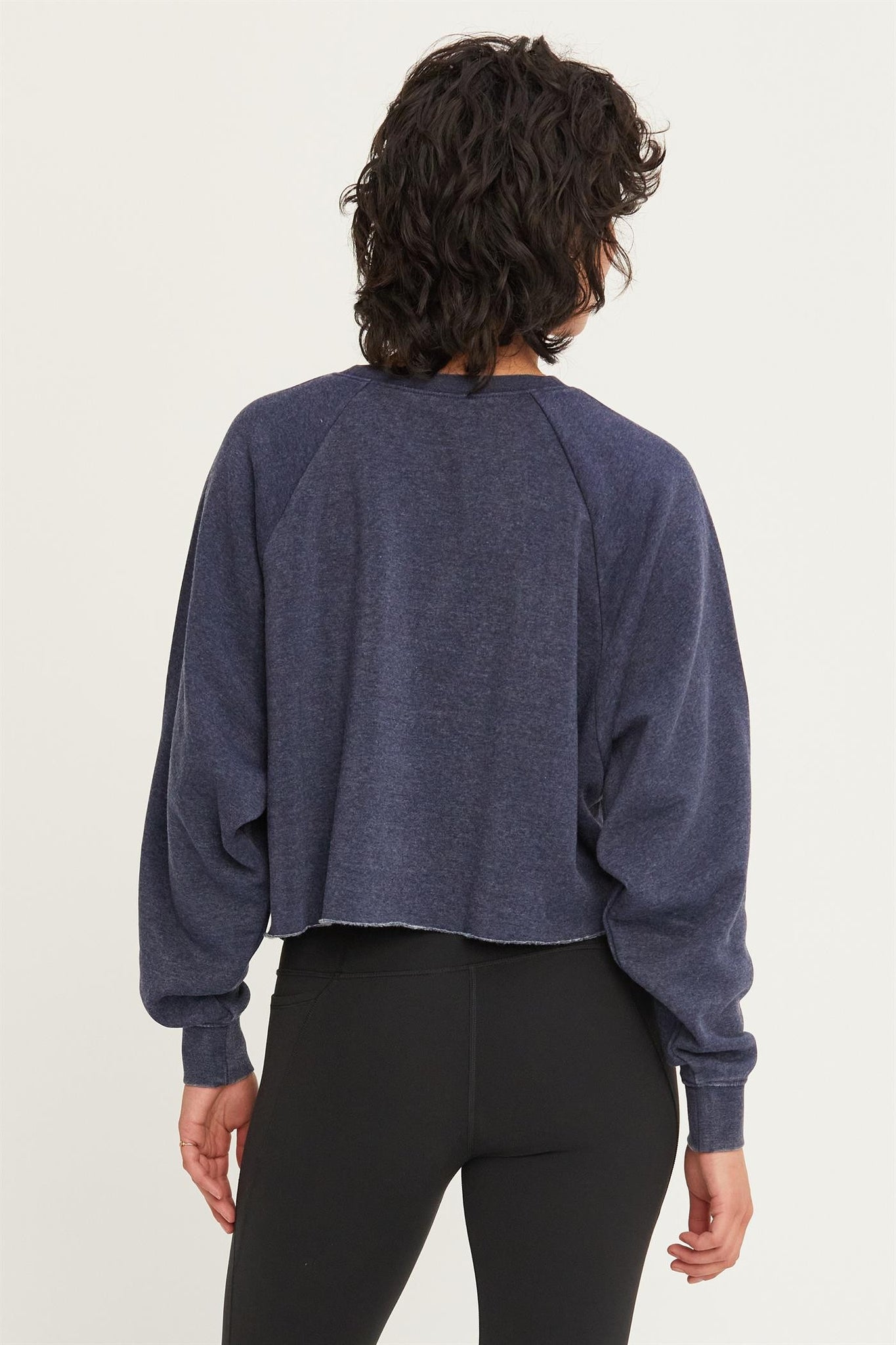 Raw Hem Cropped Sweatshirt