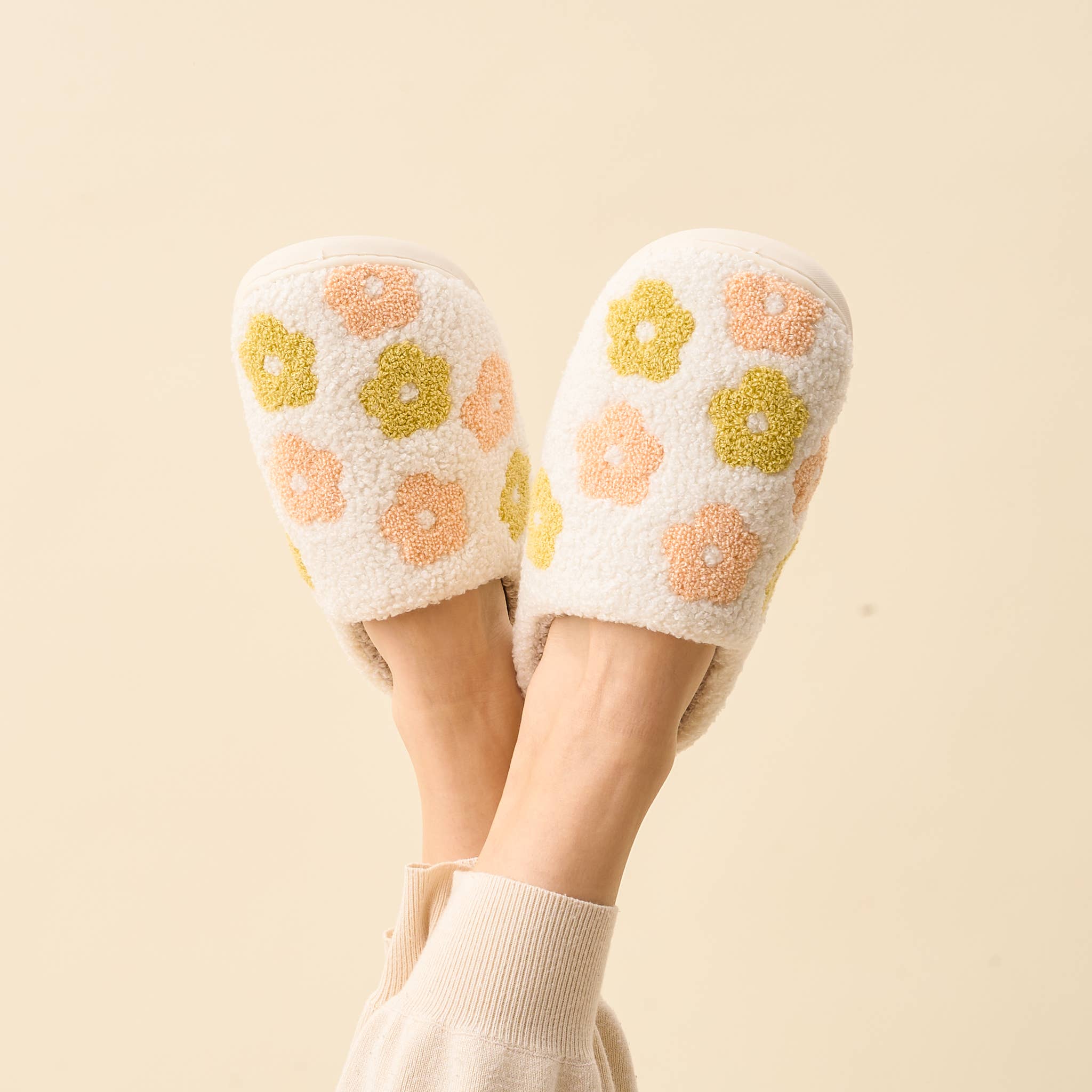 Slippers-Flower Peach