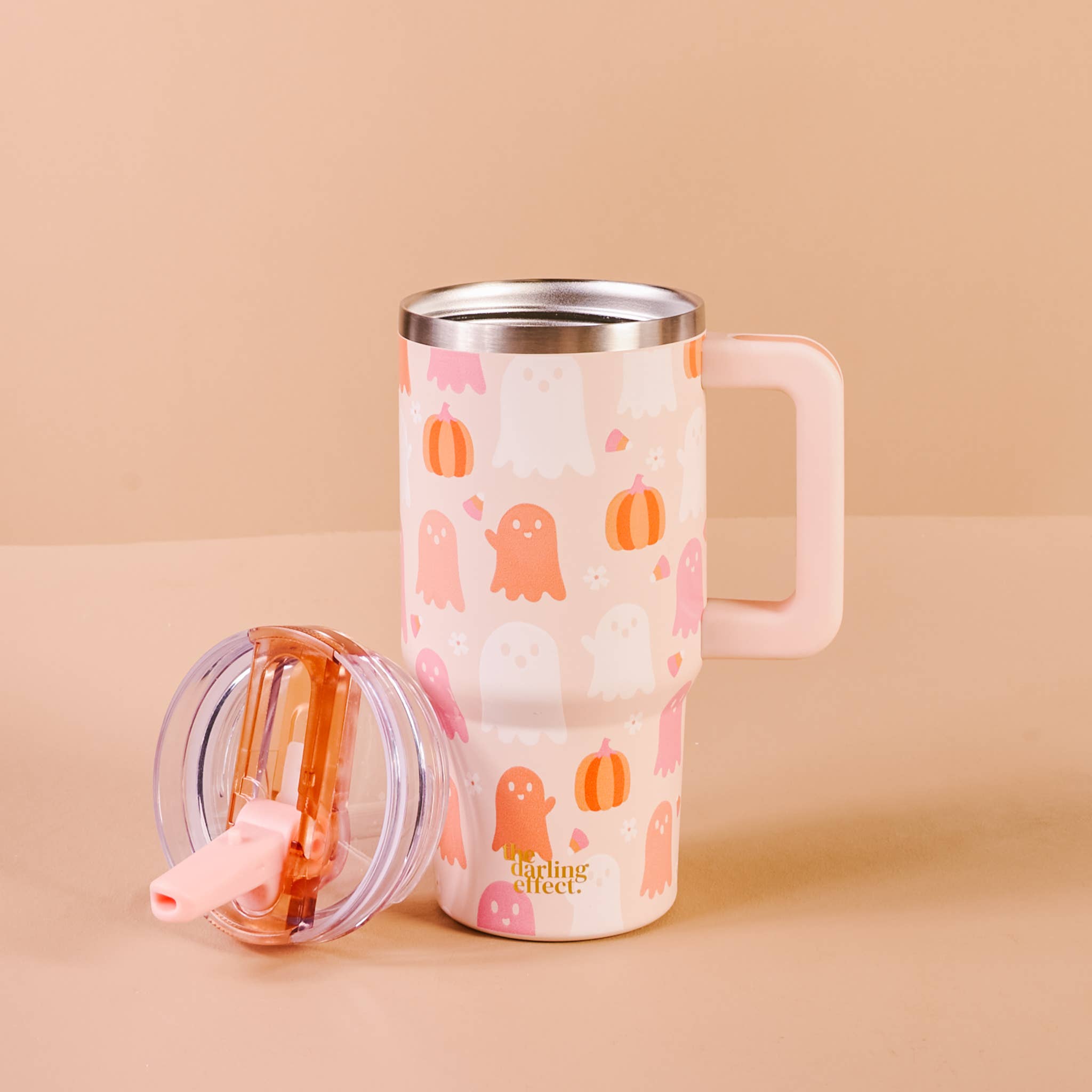 20 oz Lifestyle Flip Straw Tumbler-Ghost Party